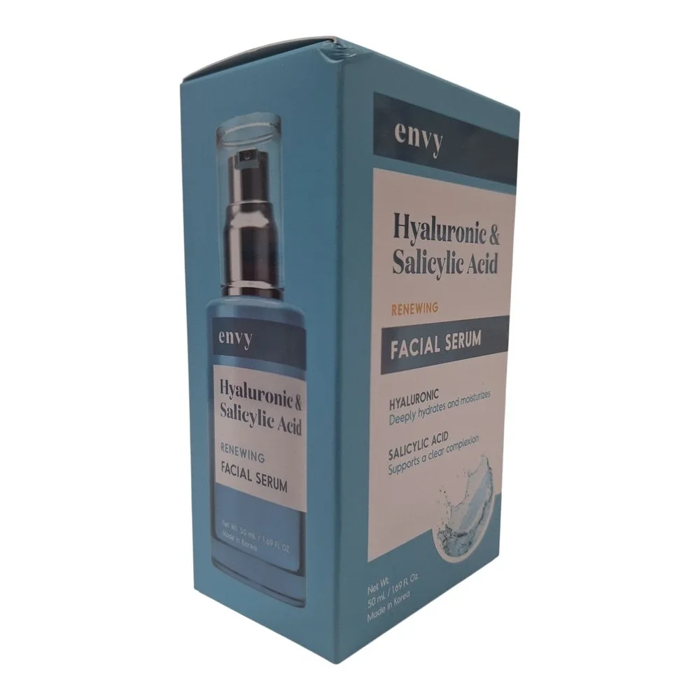 Envy Hyaluronic &‎ Salicylic Acid Facial Serum Renewing Hydrating Clearing NEW